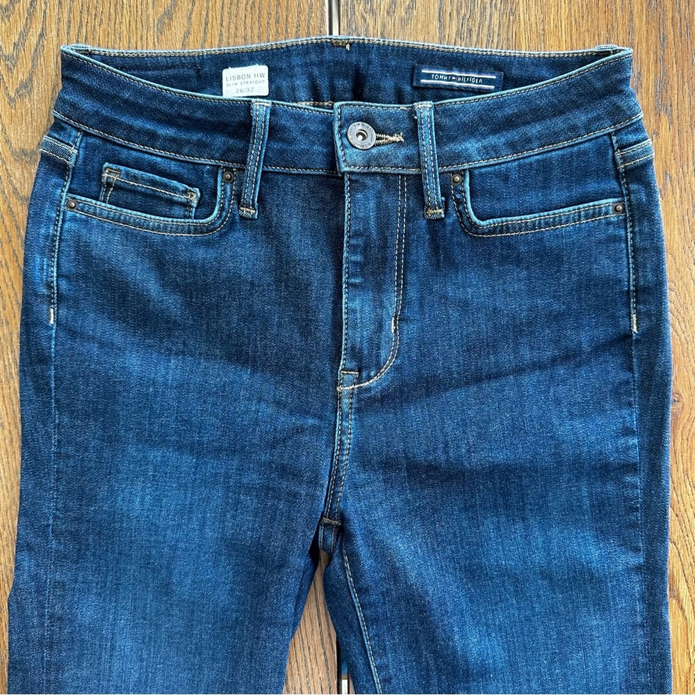 Tommy Hilfiger Denim Jeans Lisbon HW Slim Straight | Size 26/32 Skinny Straight - Picture 4 of 11